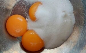 Egg Yolks and Castor Sugar
