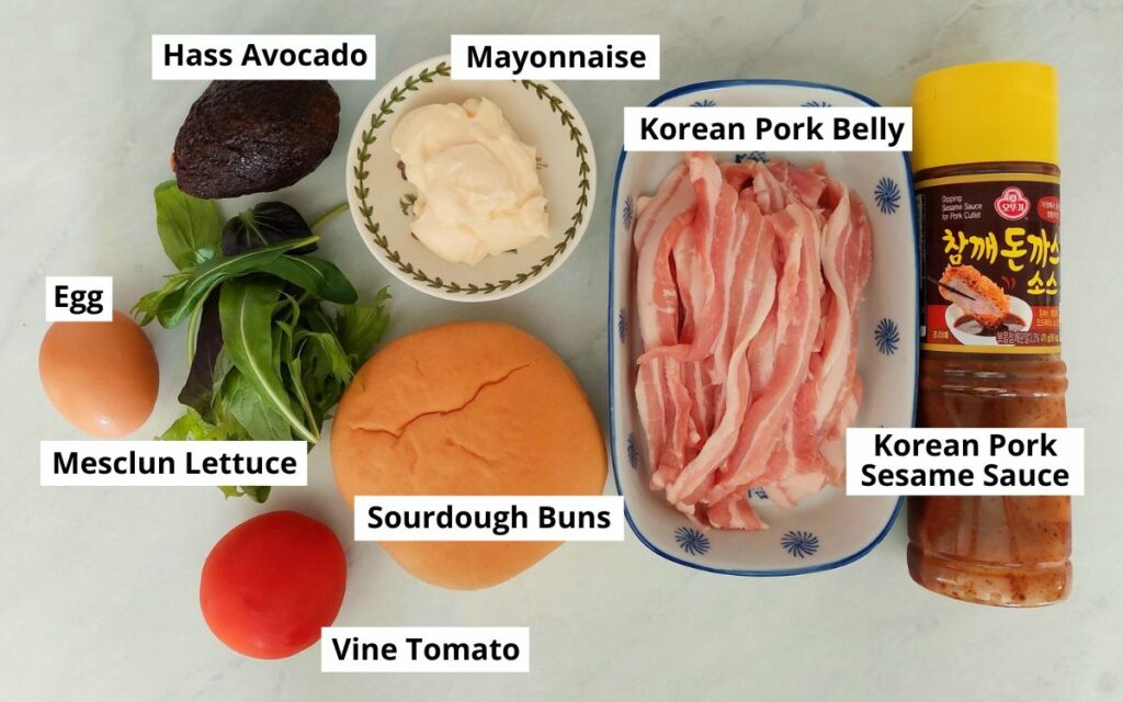 Breakfast Burger Ingredients
