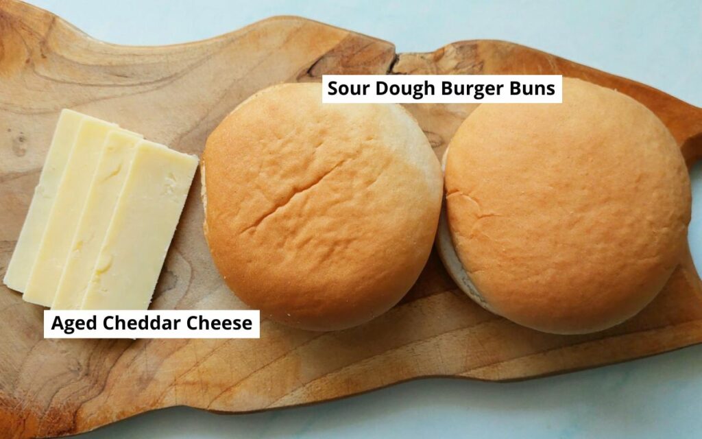 Burger Buns and Aged Cheddar Cheese