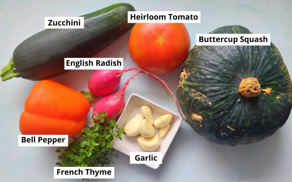 Vegetables For Our Pumpkin Burger