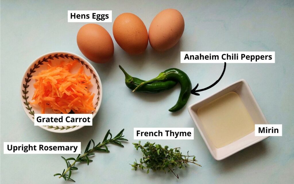 Carrot Omelette Ingredients