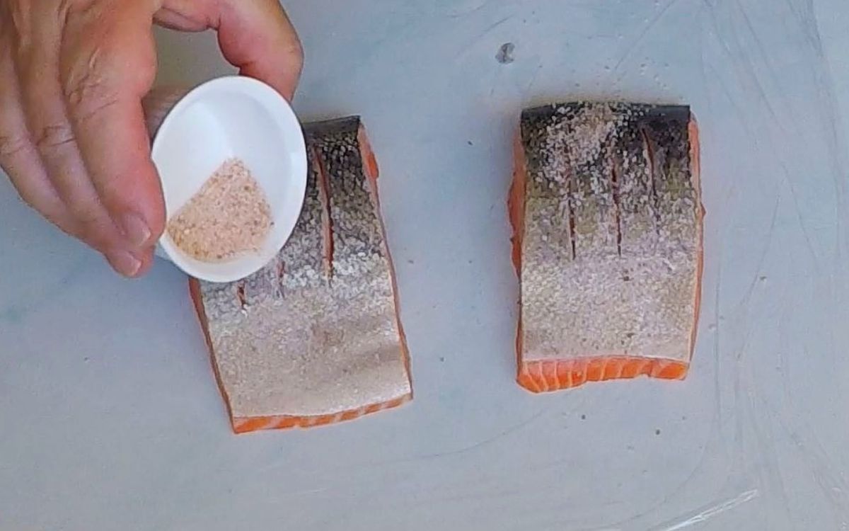 Seasoning The Salmon Skin