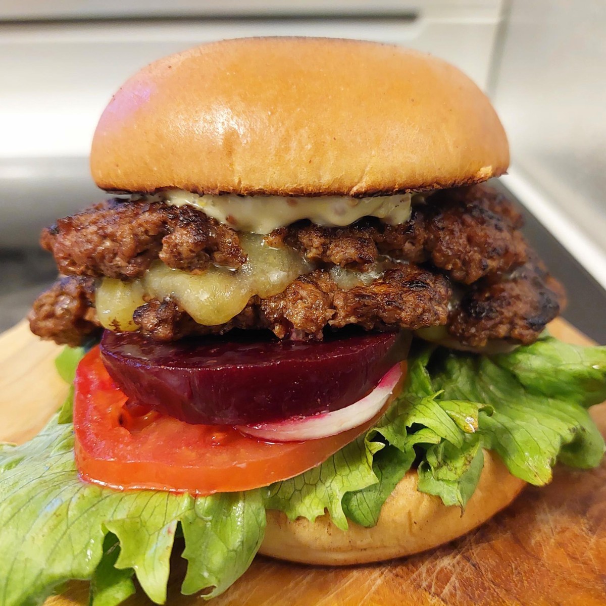 Beef and Beetroot Burger