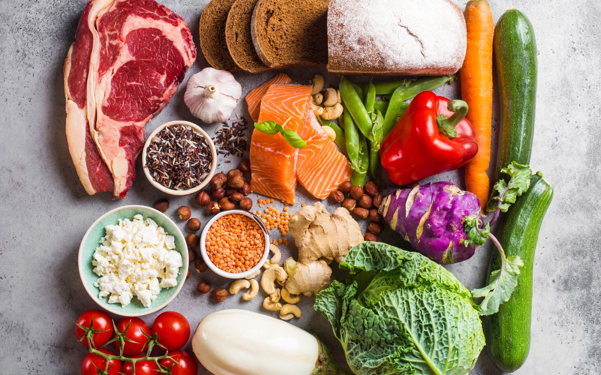 Ingredients Fresh Vegetables and Proteins