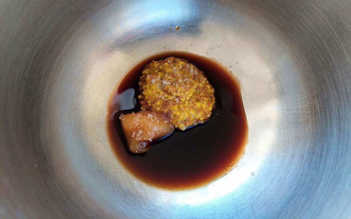 Wholegrain Mustard, Chinese Black Vinegar, Manuka Honey, and Smoked Sea Salt