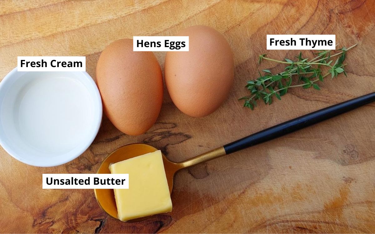 Restaurant Quality Scrambled Eggs Ingredients