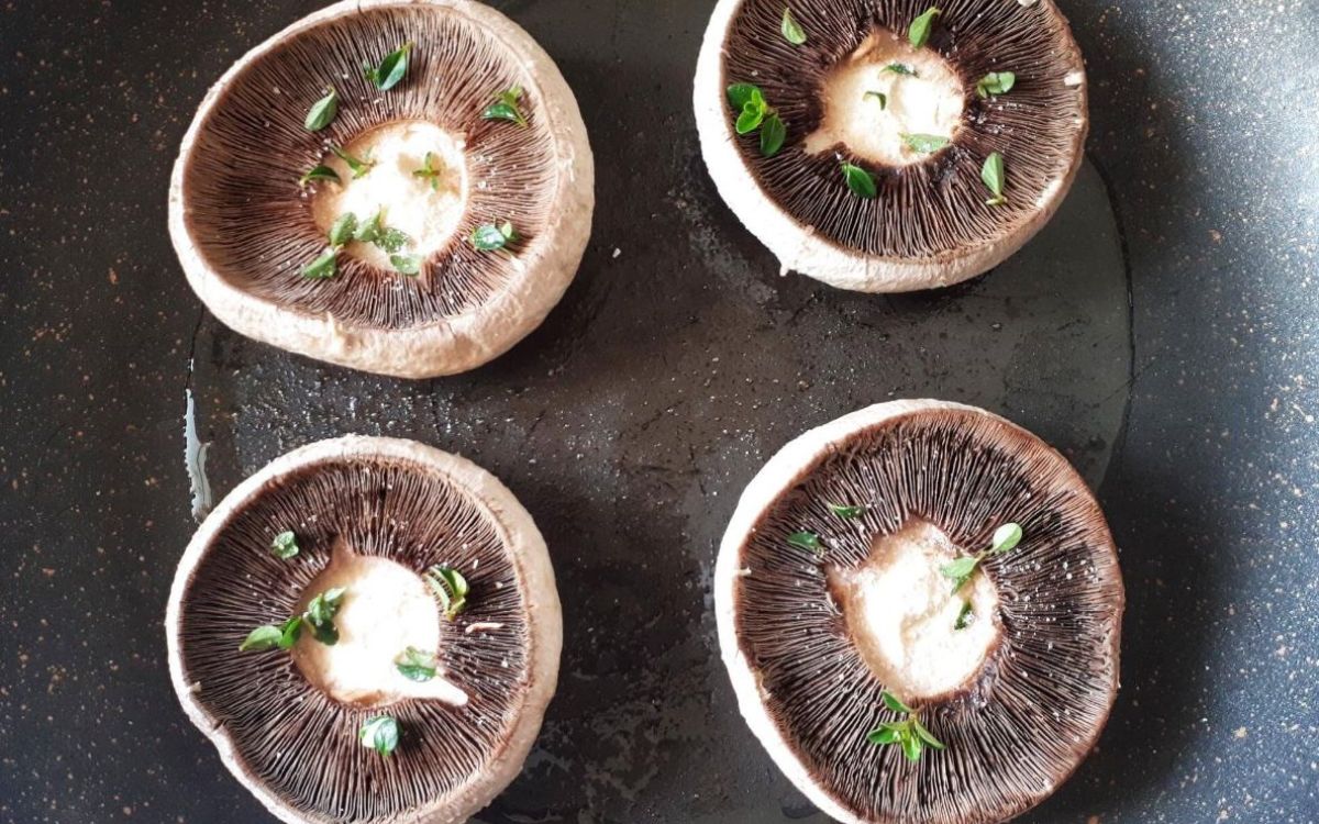 Searing Portobello Mushrooms