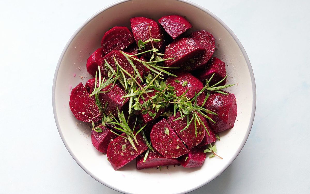Peeled Baby Beets with Fresh Herbs