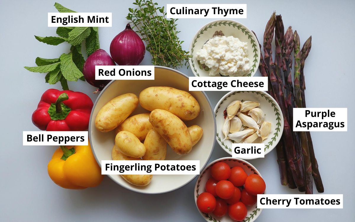 Asparagus And Fingerling Potato Salad Ingredients