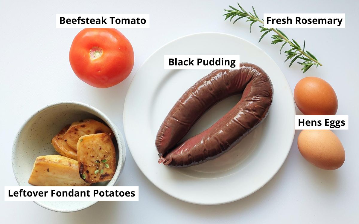 Black Pudding Breakfast Ingredients